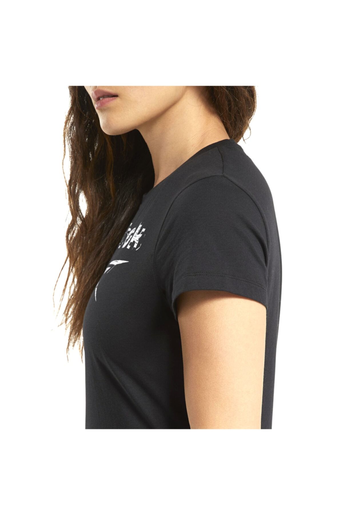 Reebok Te Graphic Tee-stack Logo Kadın Siyah Antrenman Tişört Fu2207 BY9388