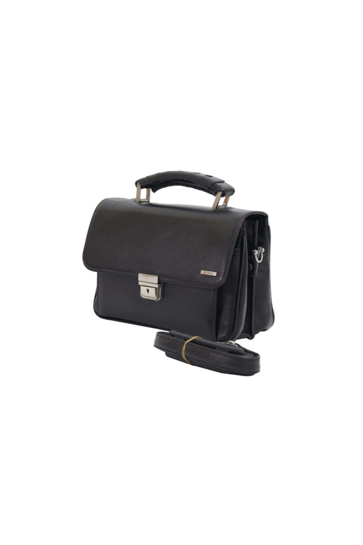 Gd 4824-s Siyah Hakiki Deri Unisex Evrak Çantası