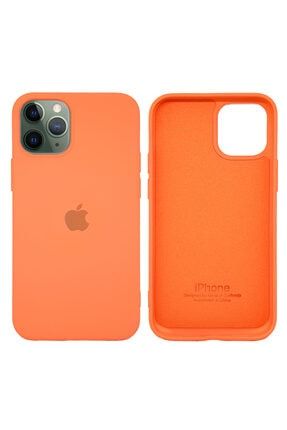 Apple Iphone 12 Pro Max Lansman Kılıf Mikro Fiber Iç Yüzey Turuncu lansman12promax