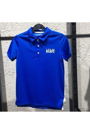 Genç Erkek/ Çocuk Spor T-shirt Polo Yaka Saks Mavisi KU001-001-630