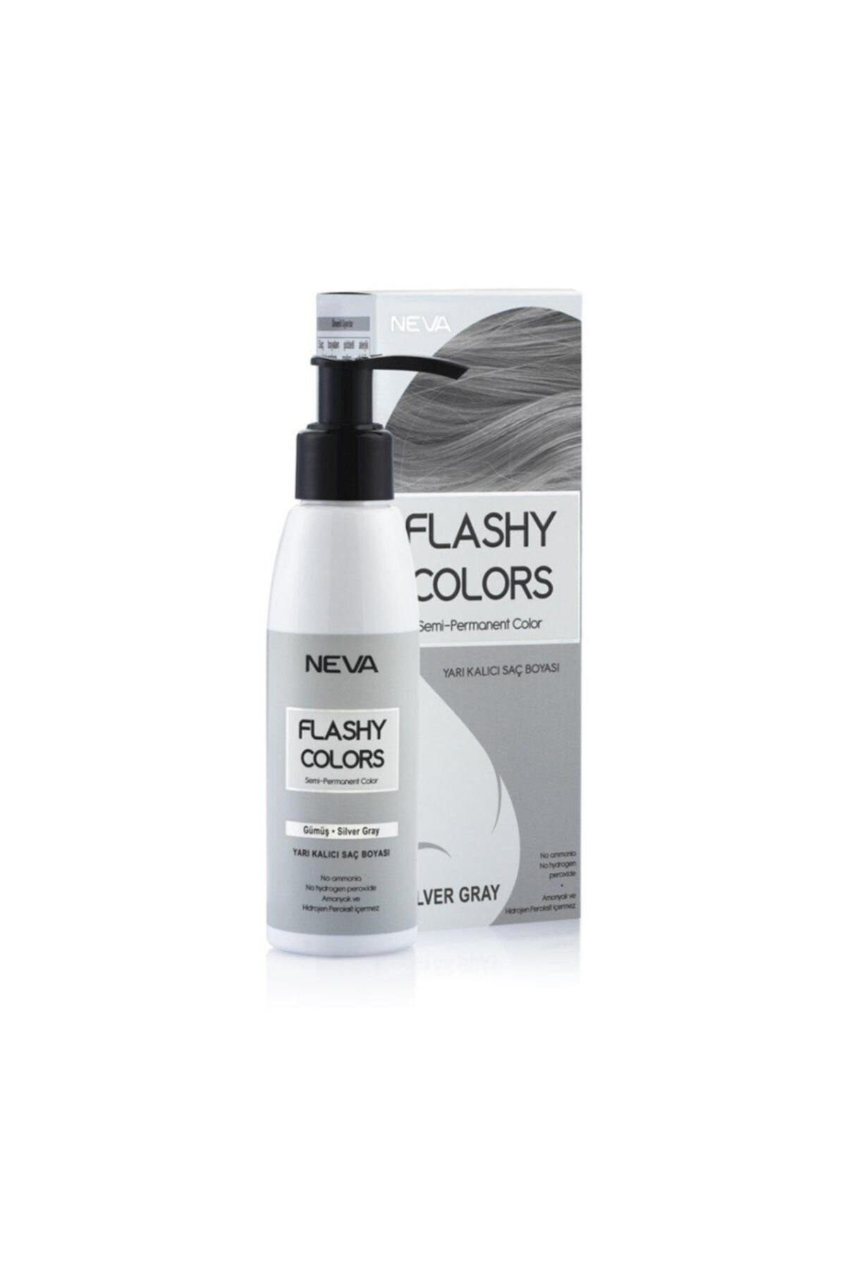 Flashy Colors Neva Flashy Color Yarı Kalıcı Saç Boyası Gümüş Grisi 100 ml