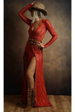 Horses & Women Koleksiyonu Red Elbise H&Wkırmızı
