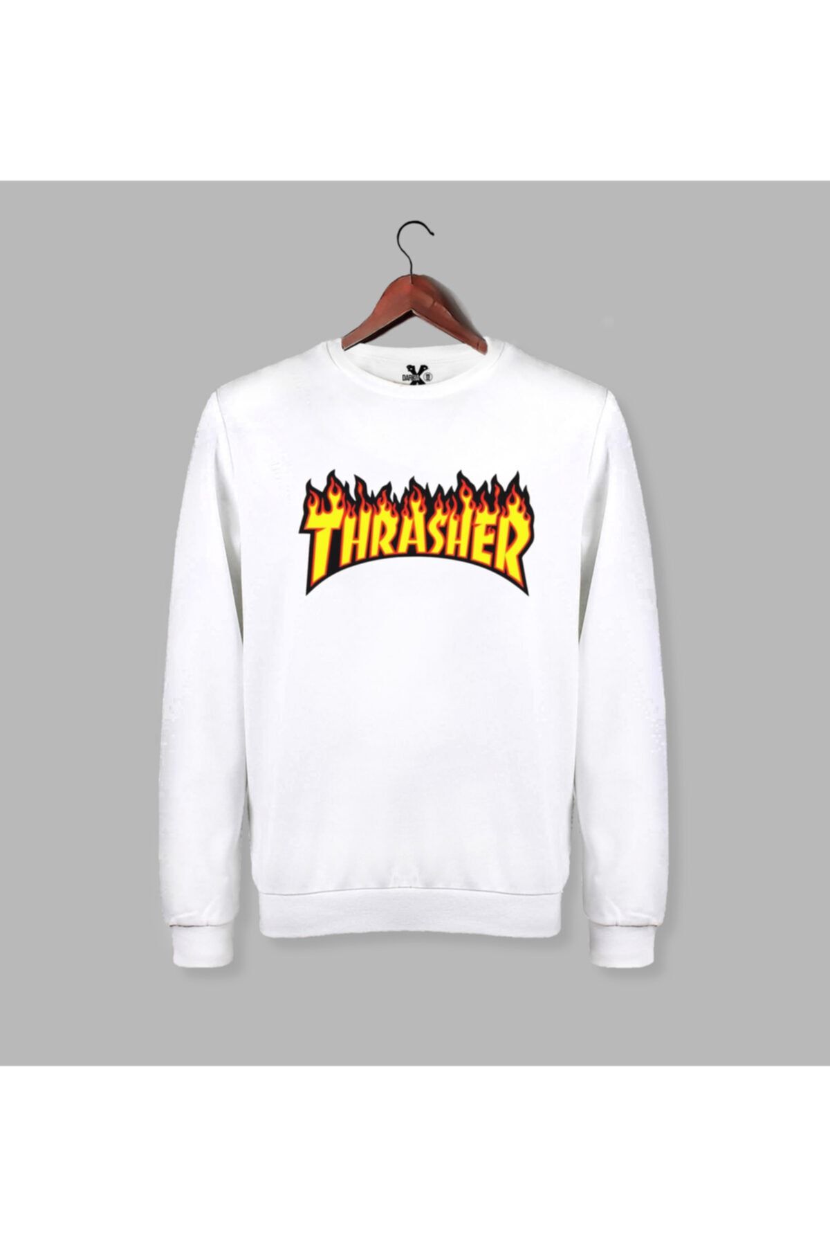 Thrasher cheap white sweatshirt
