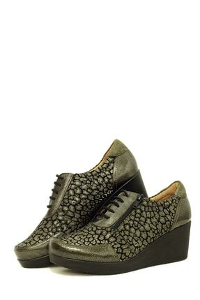 Kadın Yeşil Deri Ayakkabı 47165