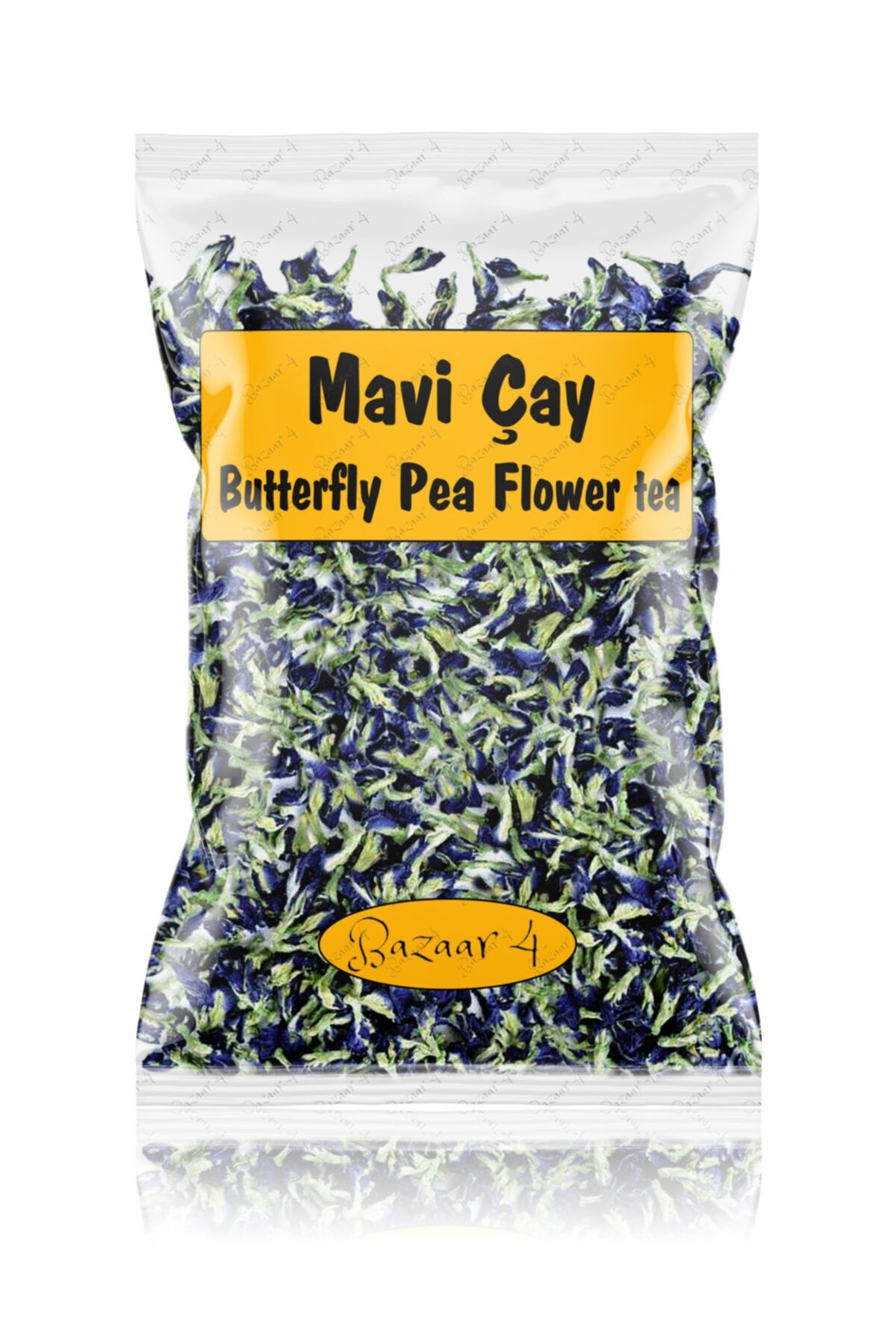 BAZAAR 4 Mavi Çay - Mavi Kelebek Sarmaşığı Çayı - Butterfly Pea Flower Tea 165 Gr