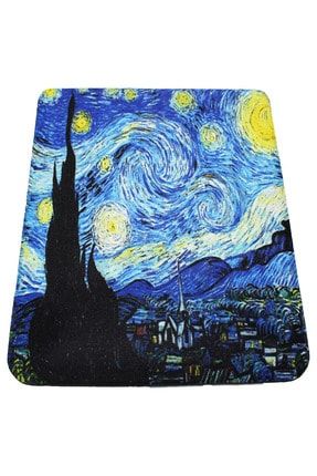 Van Gogh Yıldızlı Gece Bilek Destekli Dikdörtgen Mousepad 15.10.0600