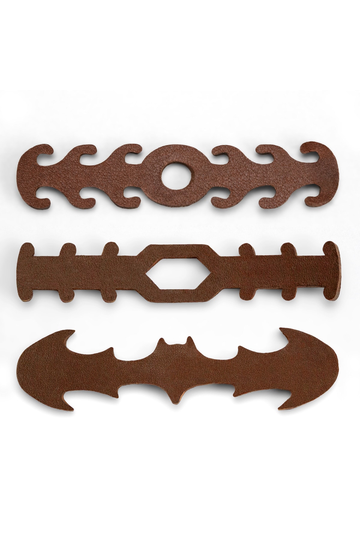 CA-Leather Deri Maske Tutucu 3'lü Set Taba