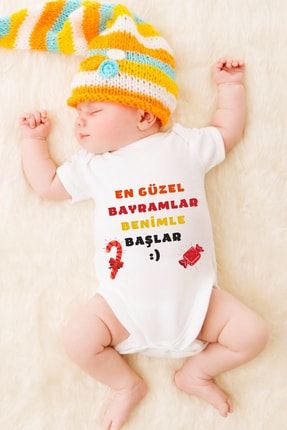 Bebek Giyim Zıbın - Bebek Body Zıbın - En Güzel Bayramlar Benimle Başlar ŞEKERBAYRAMI4