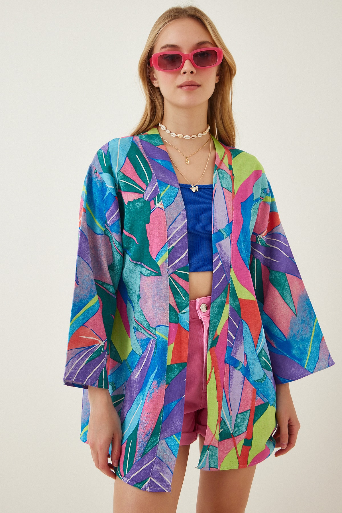 Happiness İstanbul Kimono & Kaftan Mehrfarbig Regular Fit