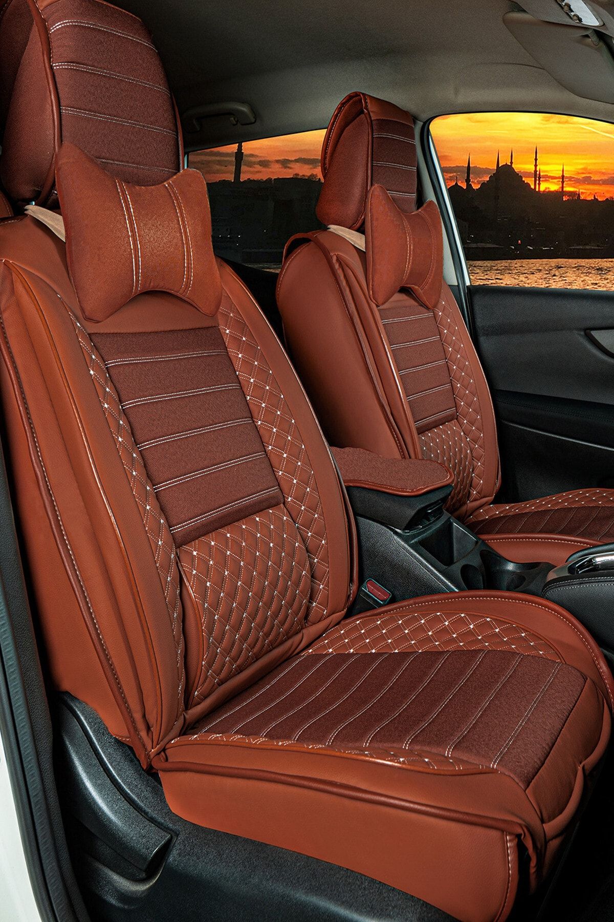 PlusOto Car Seat Cover Brown Ford Puma Trendyol