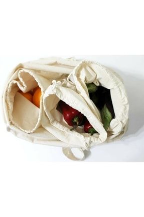 Sağlıklı Alışveriş Seti 5li Çanta Ve Kese Market Taşıma Çantası Meyve Sebze Bakliyat Çevre Dostu 5li aliışveriş seti