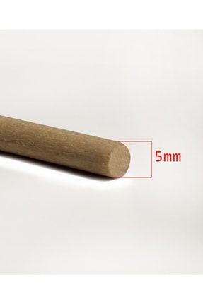 5mm 15cm 10 Adet Ham Makrome Çubuğu, Ahşap Çubuk ETE-MC005