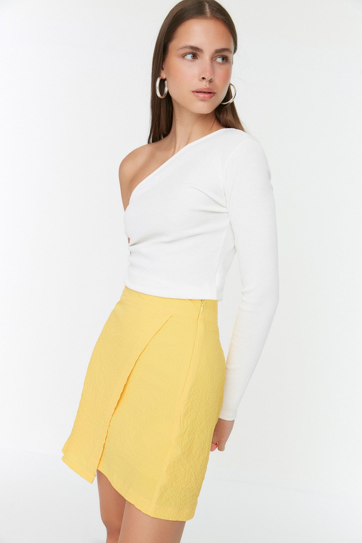 Trendyol Collection Rock Gelb Mini Fast ausverkauft CE7916