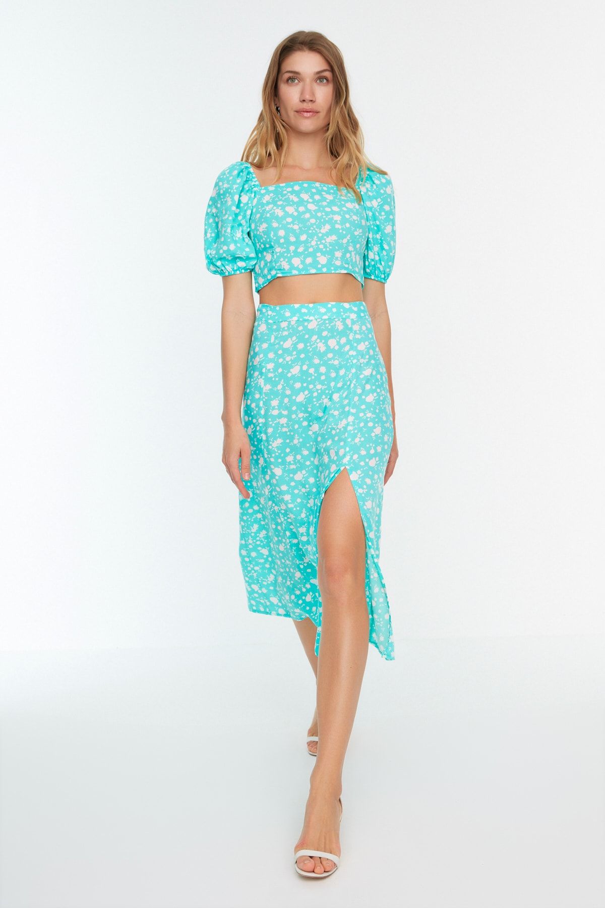 Turquoise two piece outfit outlet