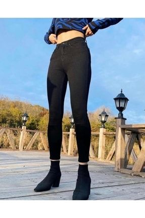 Aleksandrit Butik Aleksandrıt Toparlayıcı Jamıe Kot aleksandritbutik siyah toparlayıcı jeans