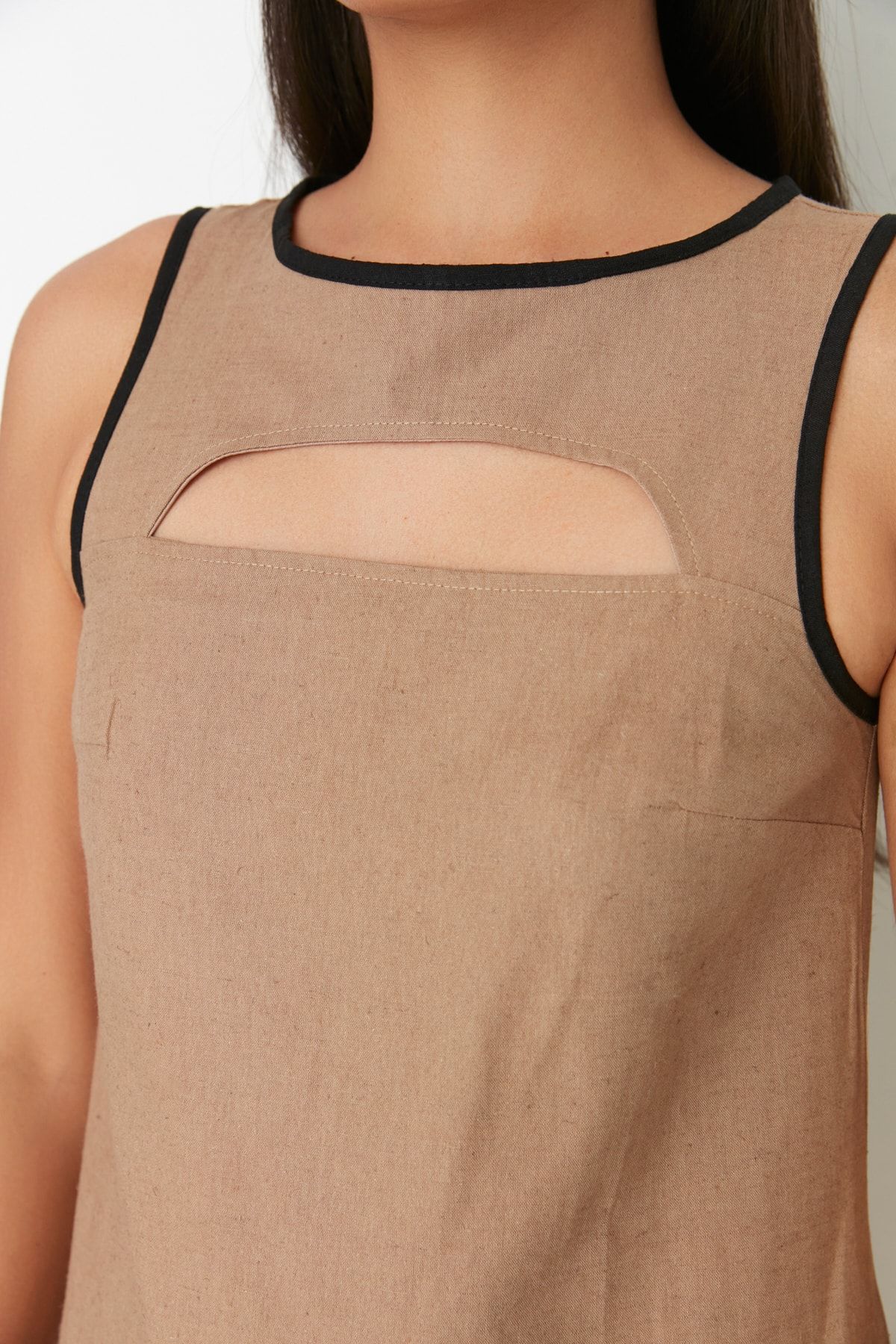 Trendyol Collection Kleid Beige Shift NA7368