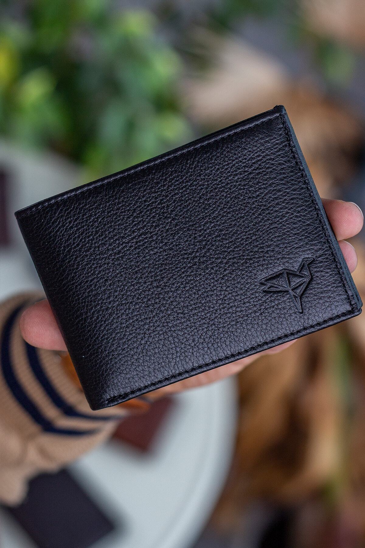 Garbalia  Porto Hakiki Deri Bol Kartlıklı Klasik Siyah Erkek Cüzdanı - Görsel 4