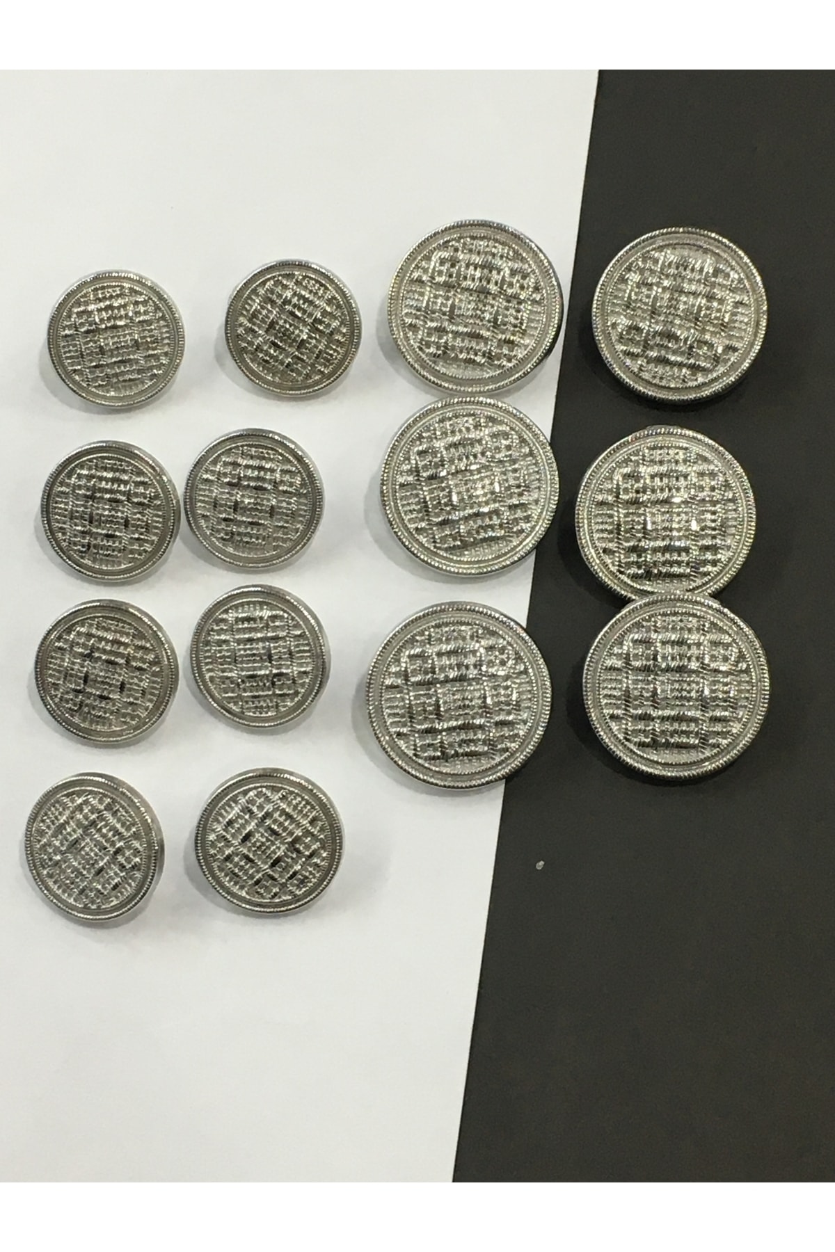 Blazer Jacket Button Set Wicker Model Silver