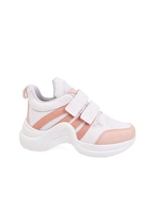Beyaz - Kız Çocuk Yüksek Taban Exclusıve Sneaker Spor Ayakkabı MRD0421