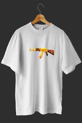 Altın Kaplama Keleş (ak47) Tasarım Baskılı T-shirt ( Tişört ) U41
