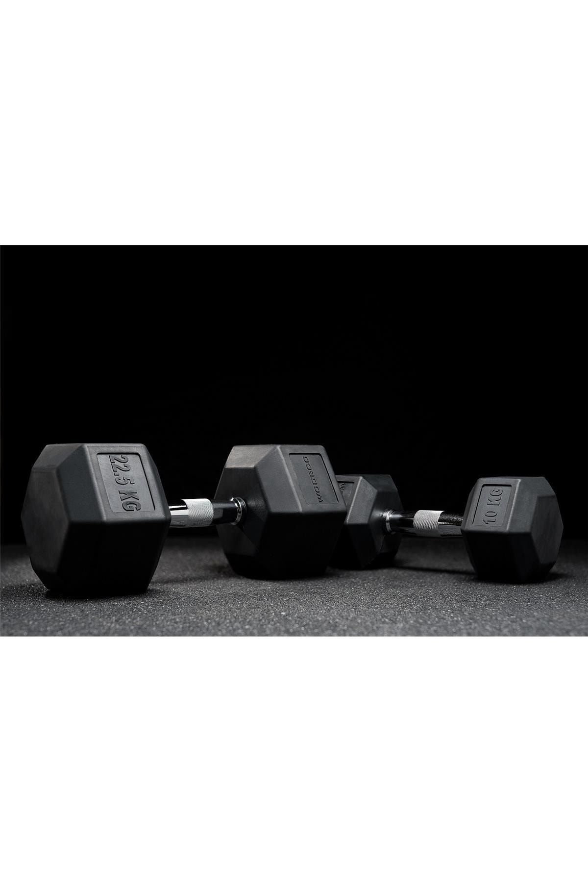 Wodeco Kauçuk Altıgen Dambıl - Rubber Hex Dumbbell 27,5 Kg