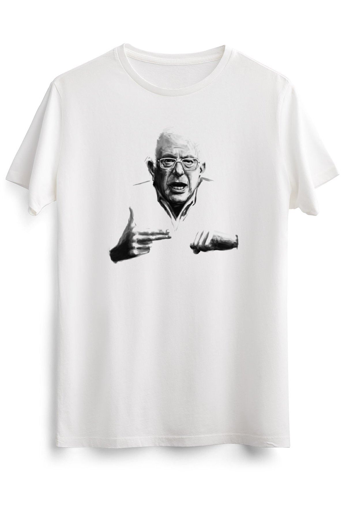 GreenMint-Unisex White T-Shirt Bernie Sanders Run The Jewels Classic 1