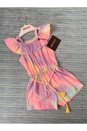 Çok Renkli Kız Bebek Şortlu Tulum SN99