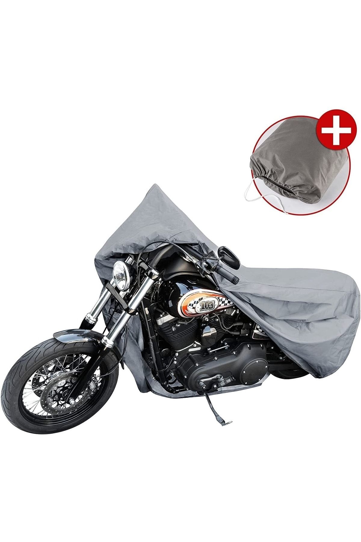 AutoZEL Harley davidson Fat Boy Cover Gray Waterproof Miflon