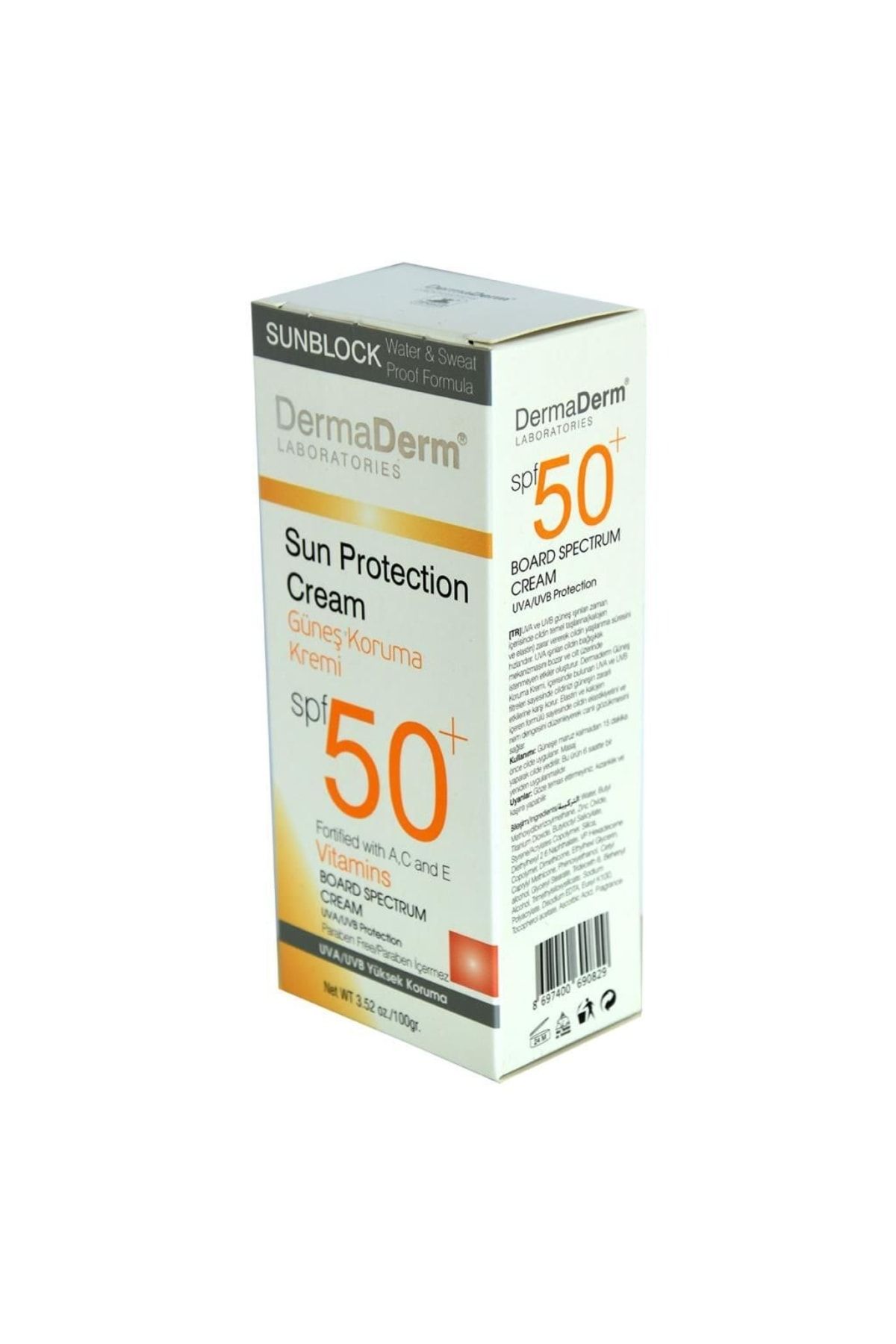 کرم ضد آفتاب گیاهی Spf 50 100 گرم DermaDerm