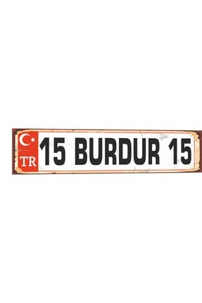 15 Burdur 15 Türkiye Trafik Plakaları Retro Ahşap Poster 5407152693800