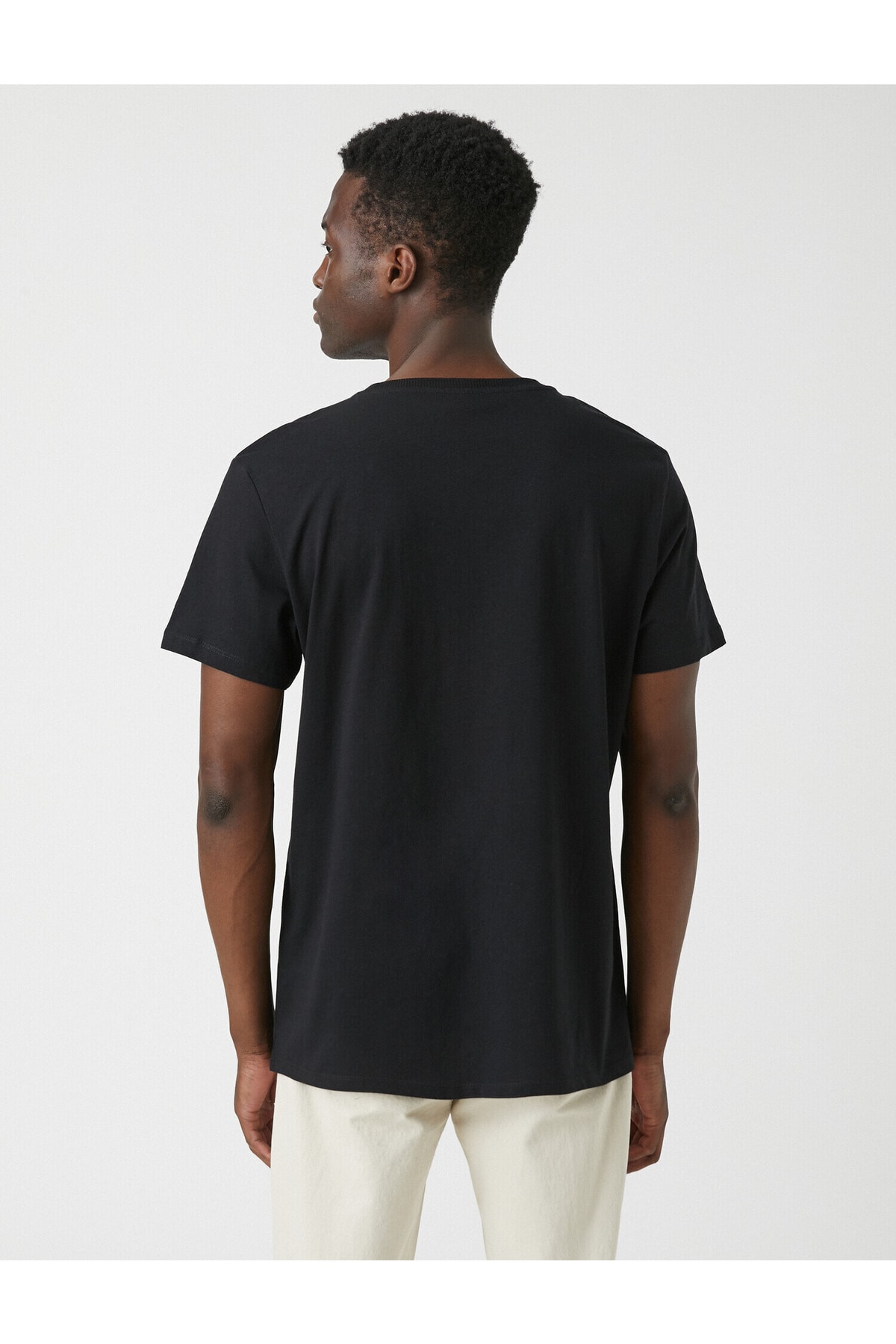 تیشرت مردانه مشکی کوتون | 2SAM10134HK اورجینال - تصویر 4
