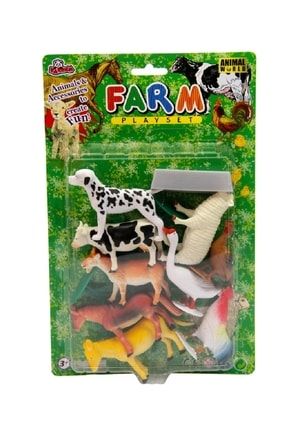 Oyuncak Çiftlik Hayvanları Seti 12 Parça HP-MM