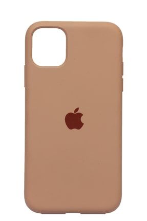 Iphone 11 Uyumlu (6.1') Altı Kapalı Logolu Lansman Kılıf Kapak Kahverengi CLL0010