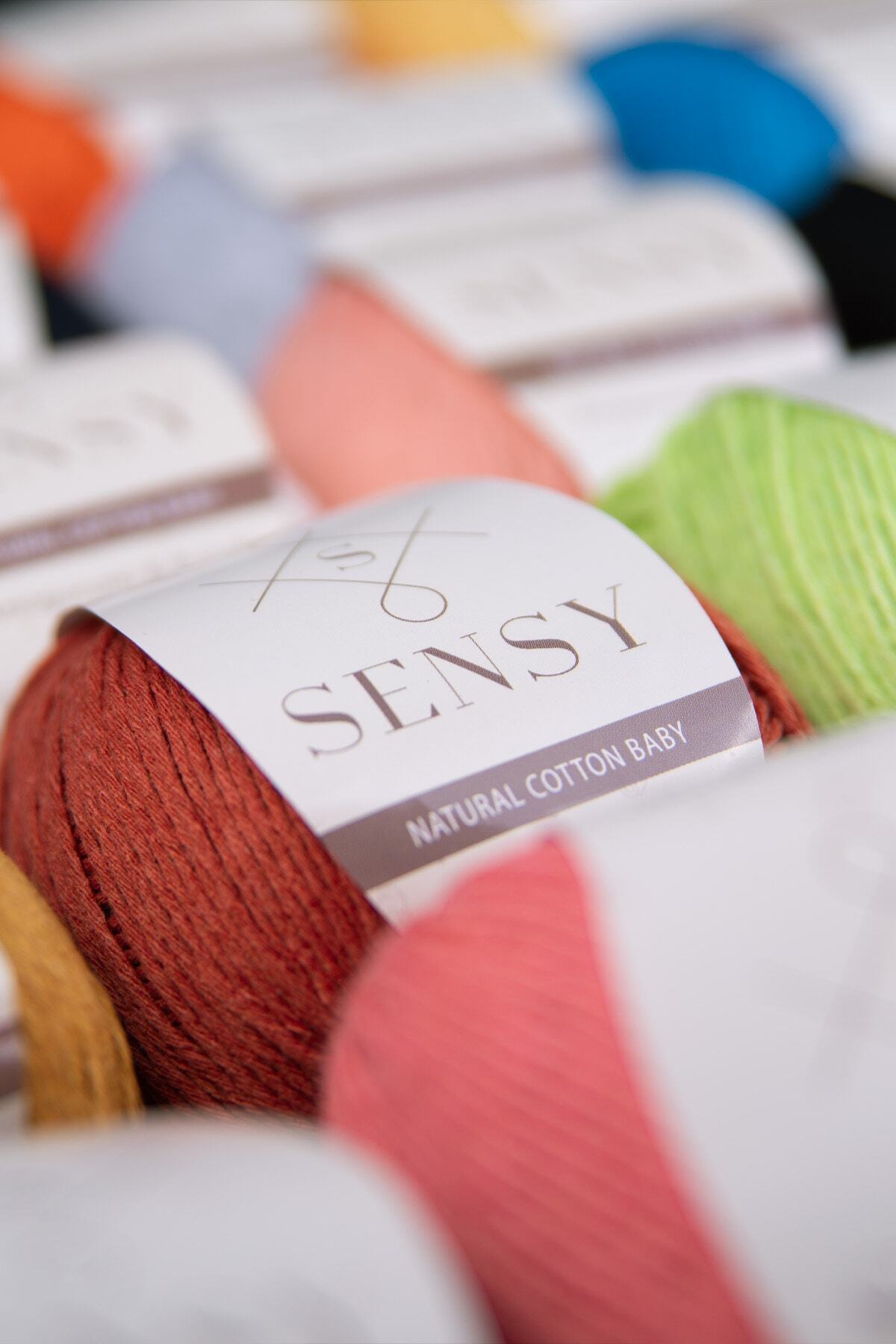 SENSY-Premium Amigurumi Yarn Punch Бебешки мек памук 50 гр прежда за плетене черна 3
