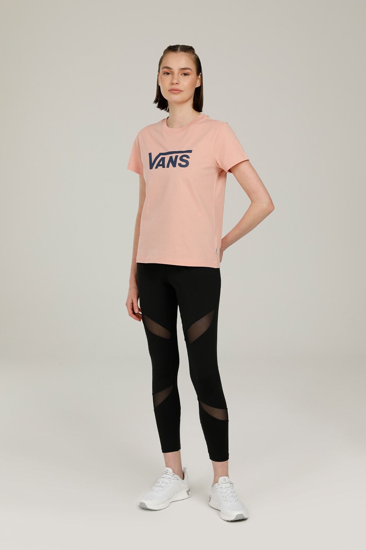 تی شرت یقه خدمه طرح چاپی مدل ساده آستین کوتاه زنانه ونس Vans (برند آمریکا)