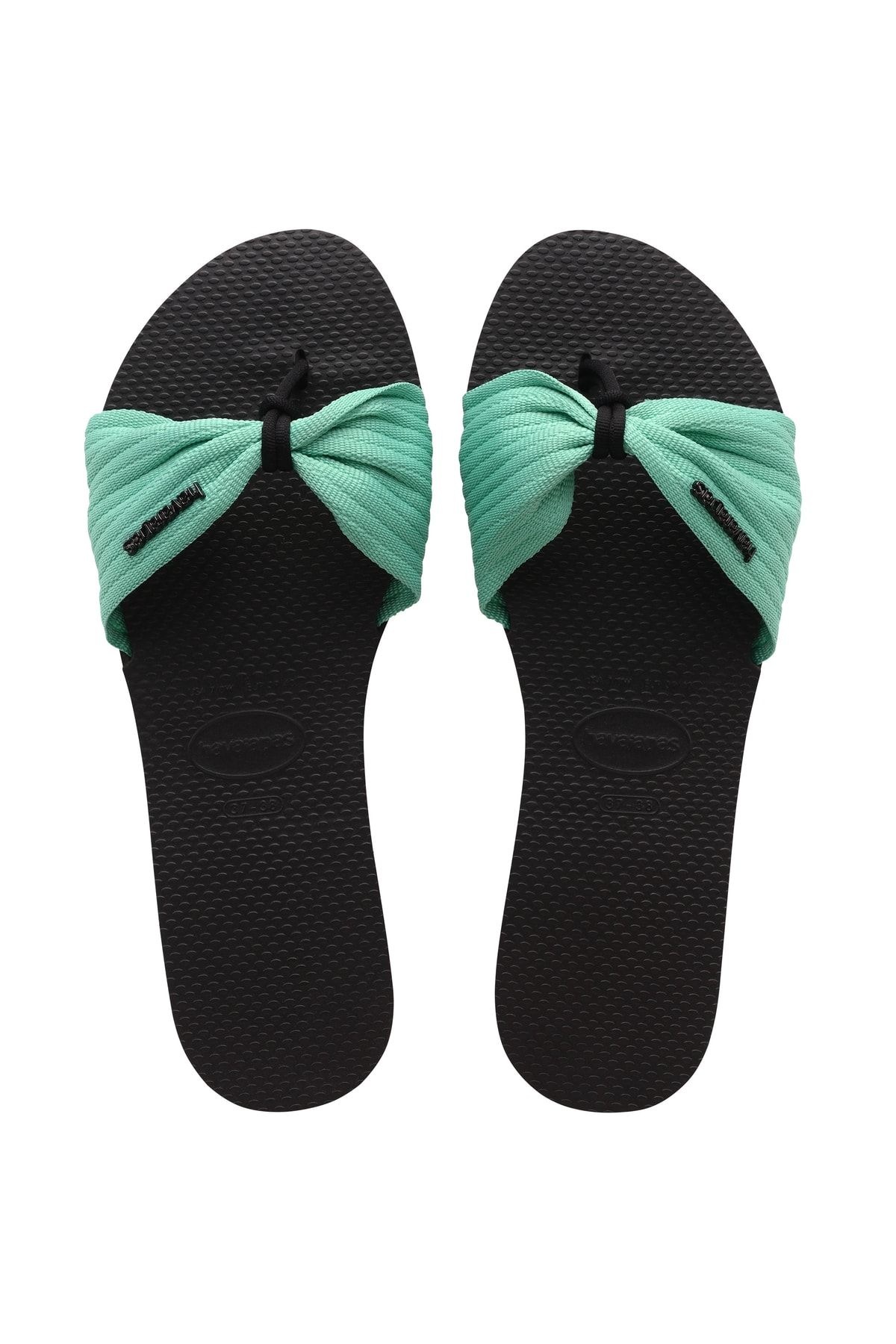 دمپایی مشکی زنانه سیاه توده. شما و سفید اصلی Tropez Havaianas