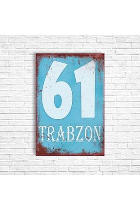 Trabzon Plaka Retro Ahşap Poster BYSDSDRDRSD34