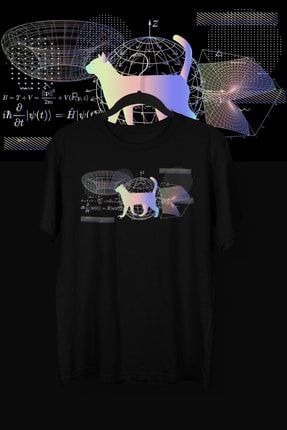 Akiki Tasarım, Schrödinger'in Kedisi-quantum Fiziği, Bilimsel Tasarım, Siyah Oversize Tişört, S AK10329SO