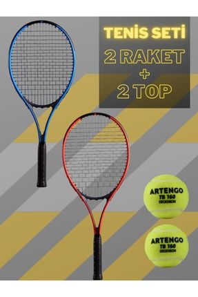 Tenis Seti - Yetişkin Tenis Seti - 2 Adet Raket - 2 Adet Top - 1 Kılıf KADC8074