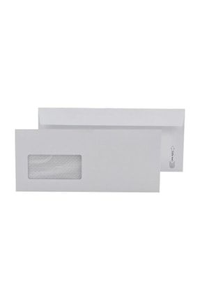 Diplomat Beyaz Zarf 100'lü 110gr Pencereli Fatura Zarfı Para Zarfı Silikonlu DP100