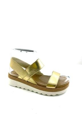 Hakiki Deri Gold Kadın Sandalet TRD-101-3108