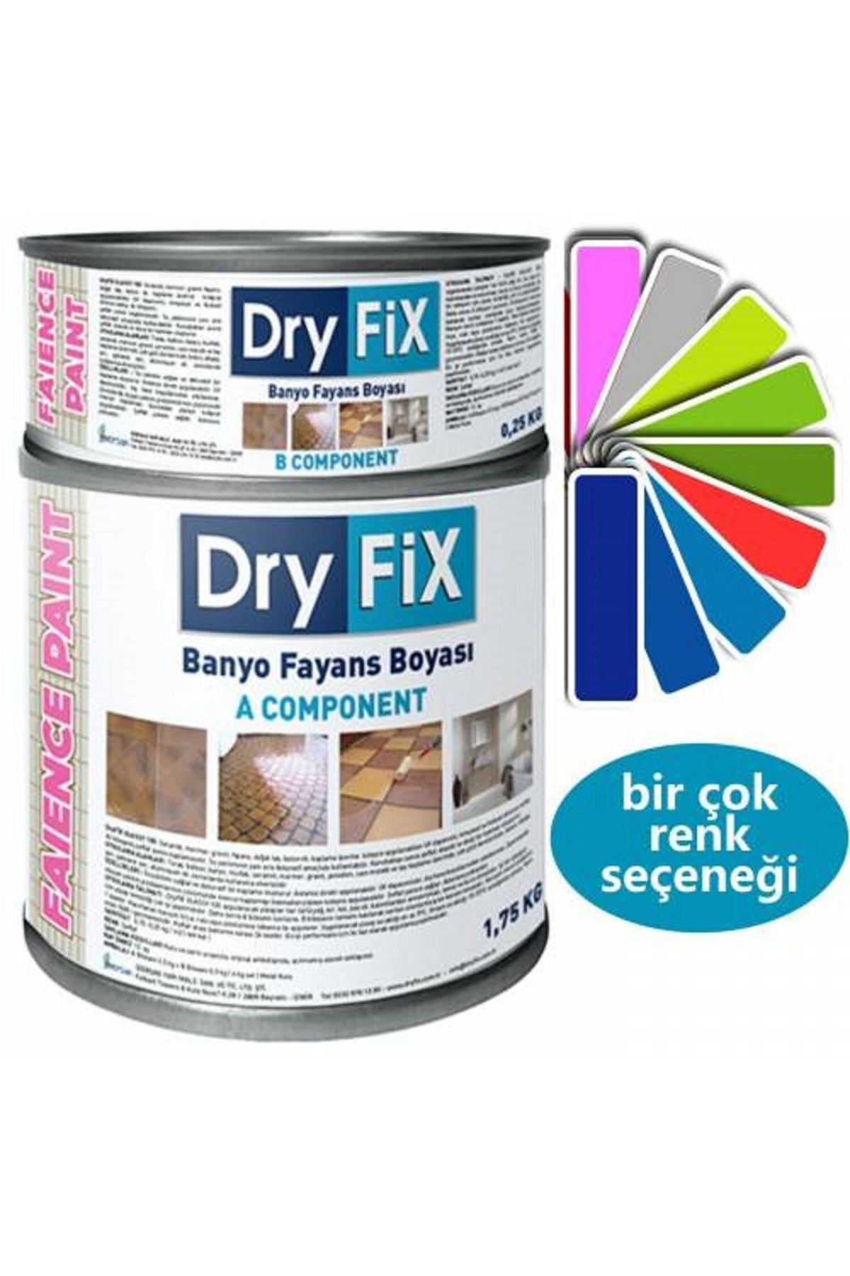 Dryfix 1 kg Faience Paint Fayans Boyası Tüm Renkler Ve Agt Mevcut