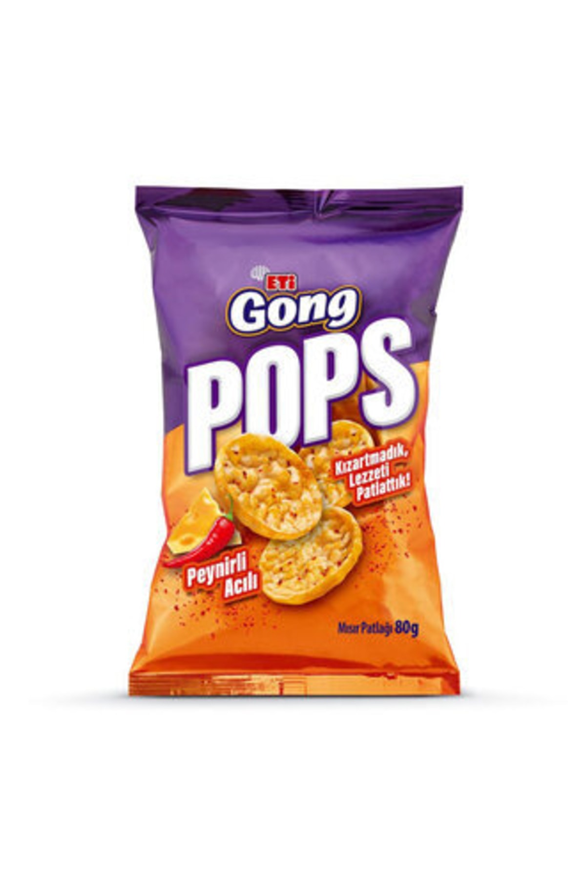 Eti Gong Pops Peynirli Acılı Mısır Patlağı 80 G 5 * Adet Fiyatı