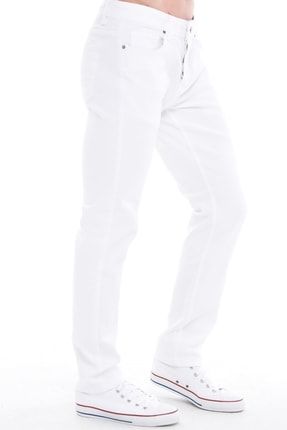 Erkek Beyaz Kot Pantolon Slim Fit Jean C300