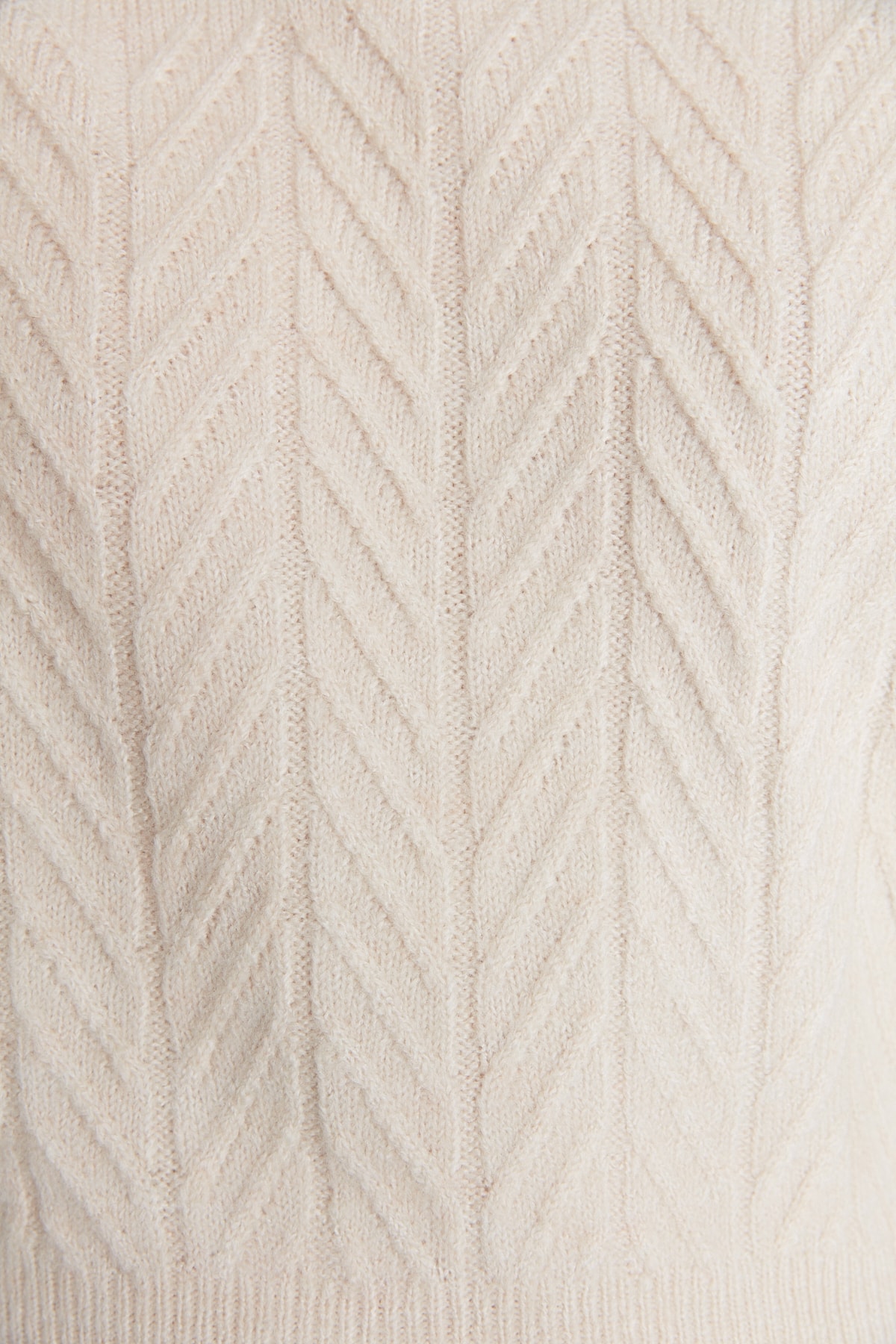 Trendyol Collection Stone Wide Fit Soft Texture Hair Braided Knitwear Sweater TWOAW22KZ1620