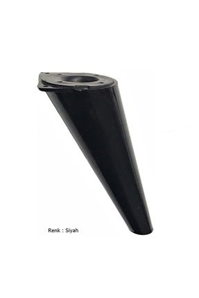 Retro Açılı Konik Plastik Mobilya Ayak Koltuk Ayağı 15 Cm Siyah EYM5765788865