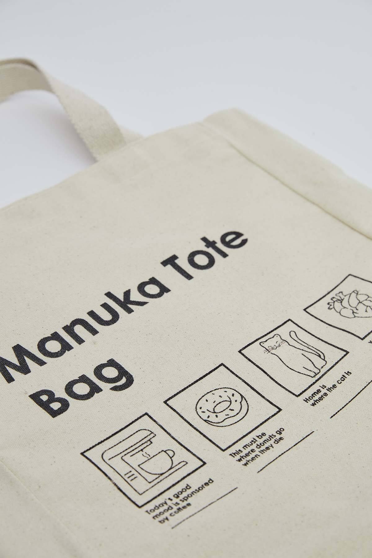 Manuka-Bedruckte Einkaufstasche aus Stoff mit Seitenfalten 3