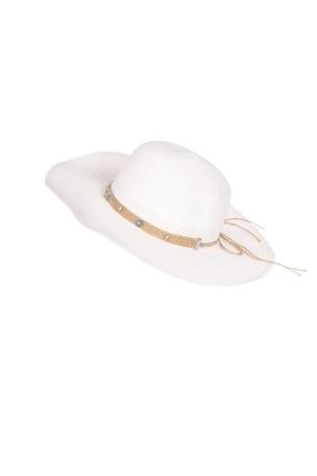 Kadın Hasır Fötr Şapka Fo 7062 Beyaz FO 7062