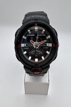10 Atm Alarmlı Işıklı Takvimli Kronometreli Spor Siyah Erkek Kol Saati G6523