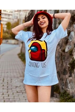 Among Us Sırt Baskılı Beyaz Unisex Tshirt tişört-amongus